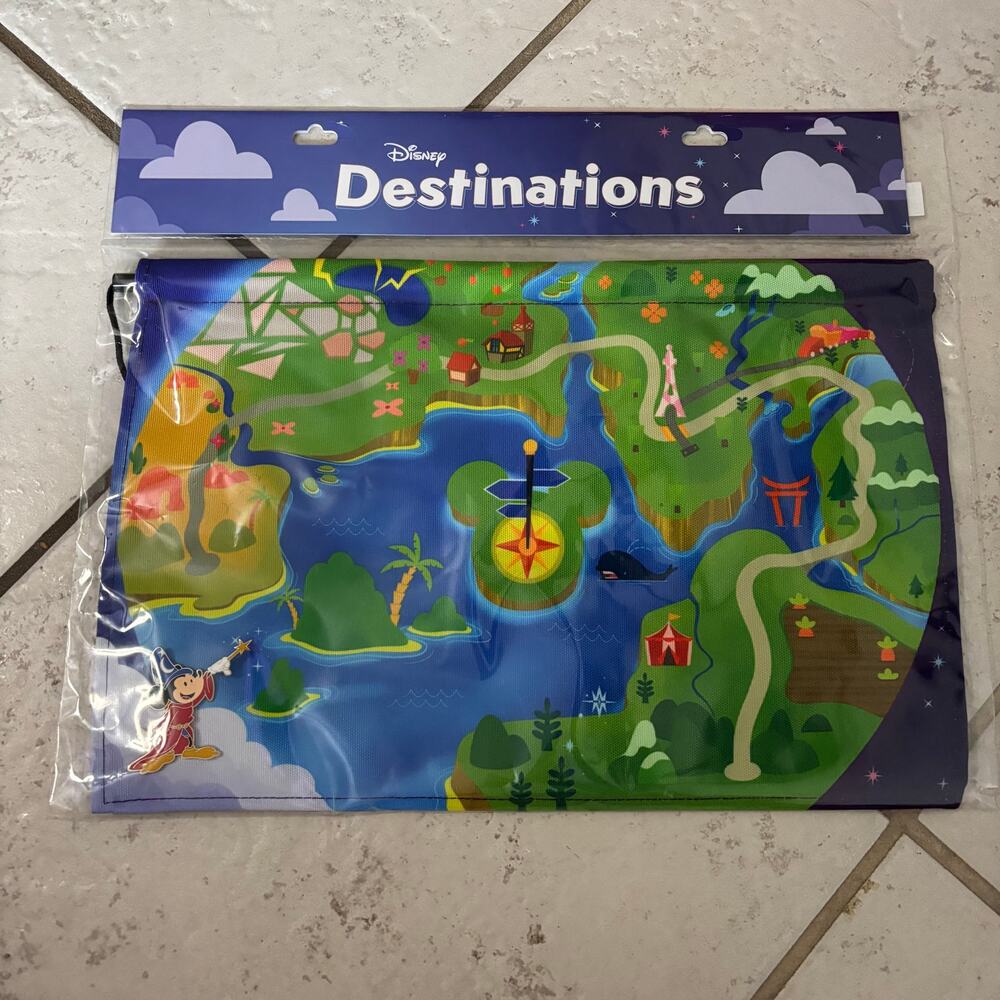 Disney Destination D23 WDI MOG Destinations LE 450 Map & Sorcerer Mickey Pin